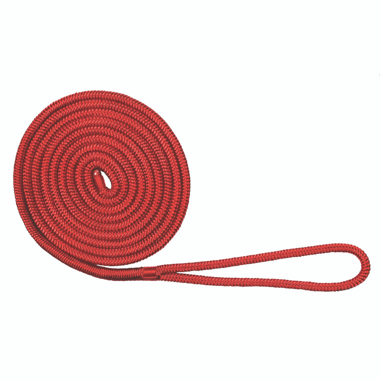 Extreme Max 3006.2929 BoatTector Double Braid Nylon Dock Line - 3/8" x 20', Red - 3006.2929