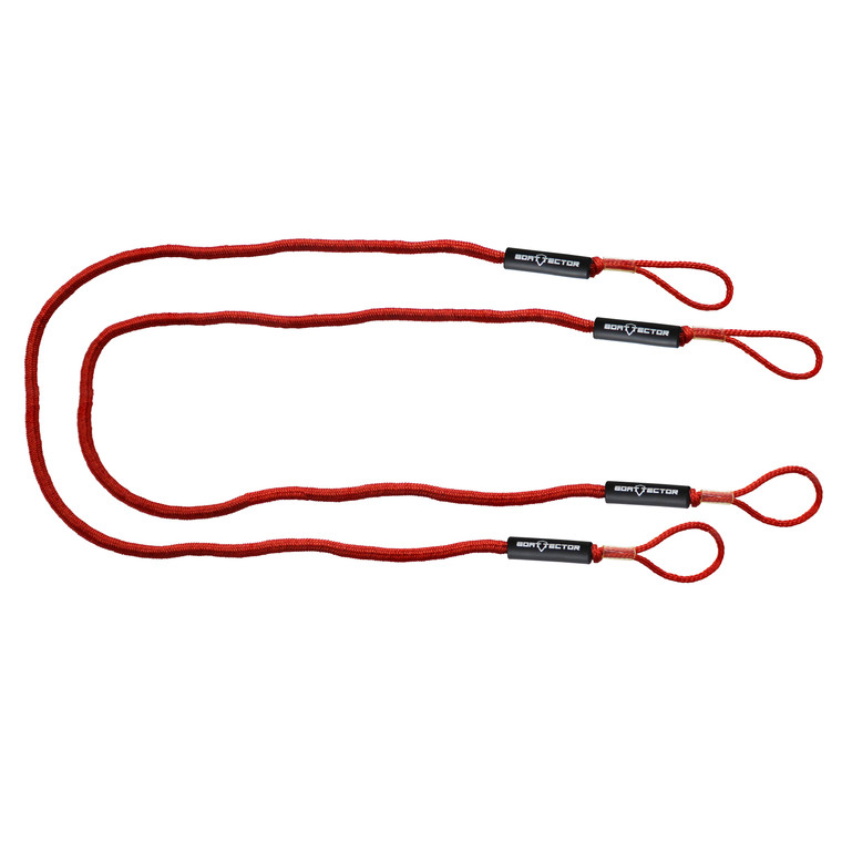 Extreme Max 3006.3045 BoatTector Bungee Dock Line Value 2-Pack - 7', Red - 3006.3045