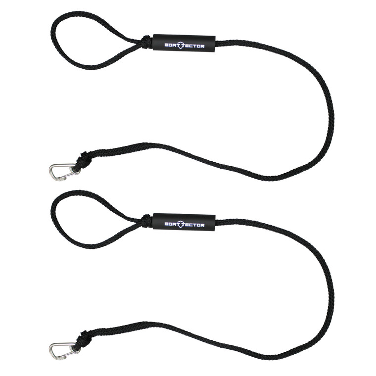 Extreme Max 3006.3135 BoatTector PWC Dock Line Value 2-Pack - 9', Black - 3006.3135