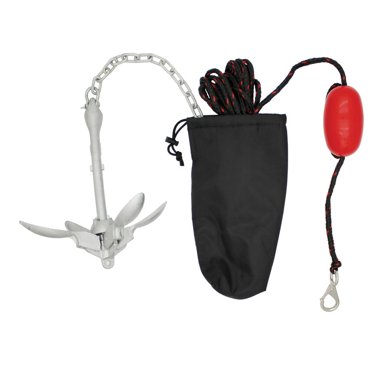 Extreme Max 3006.6785 BoatTector Complete Deluxe Grapnel Anchor Kit for Small Boats, Kayaks, PWC, Jet Ski, Paddle Boards, etc. - 3.5 lbs. - 3006.6785