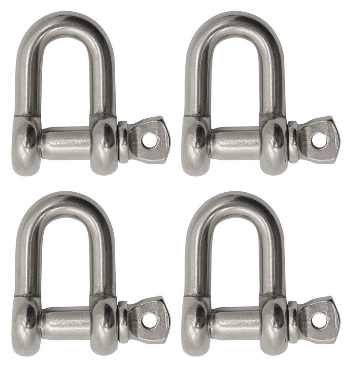 Extreme Max 3006.8264.4 BoatTector Stainless Steel Chain Shackle - 5/16", 4-Pack - 3006.8264.4