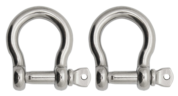 Extreme Max 3006.8294.2 BoatTector Stainless Steel Bow Shackle - 3/8", 2-Pack - 3006.8294.2