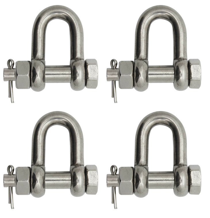 Extreme Max 3006.8342.4 BoatTector Stainless Steel Bolt-Type Chain Shackle - 5/16", 4-Pack - 3006.8342.4