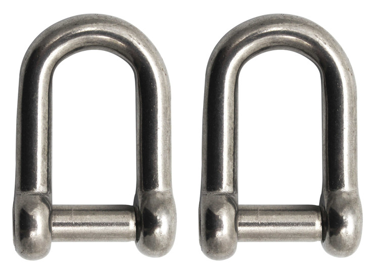 Extreme Max 3006.8402.2 BoatTector Stainless Steel D Shackle with No-Snag Pin - 1/2", 2-Pack - 3006.8402.2