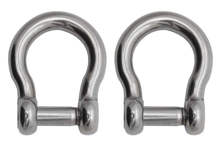 Extreme Max 3006.8414.2 BoatTector Stainless Steel Bow Shackle with No-Snag Pin - 1/2", 2-Pack - 3006.8414.2