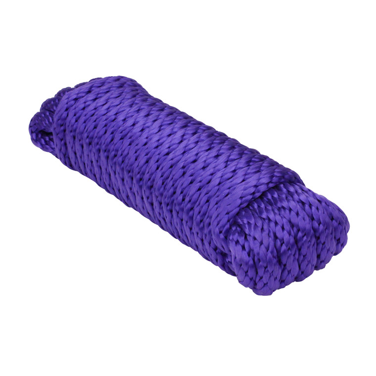 Extreme Max 3008.0247 Solid Braid MFP Utility Rope - 3/8" x 10', Purple - 3008.0247