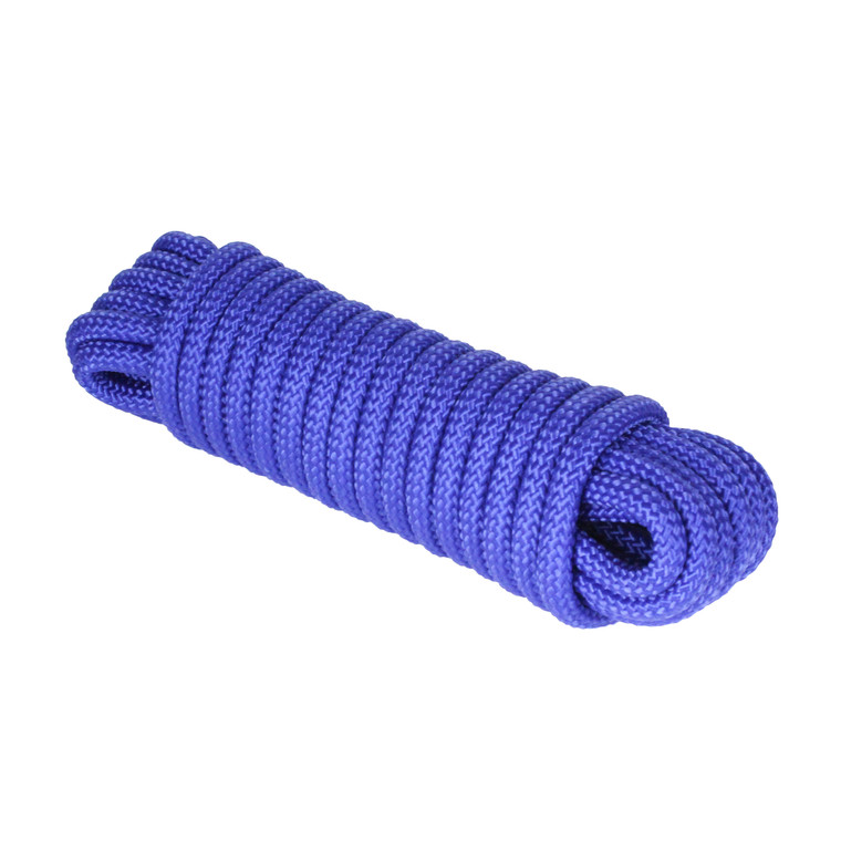 Extreme Max 3008.0279 16-Strand Diamond Braid Utility Rope - 3/8" x 100', Blue - 3008.0279