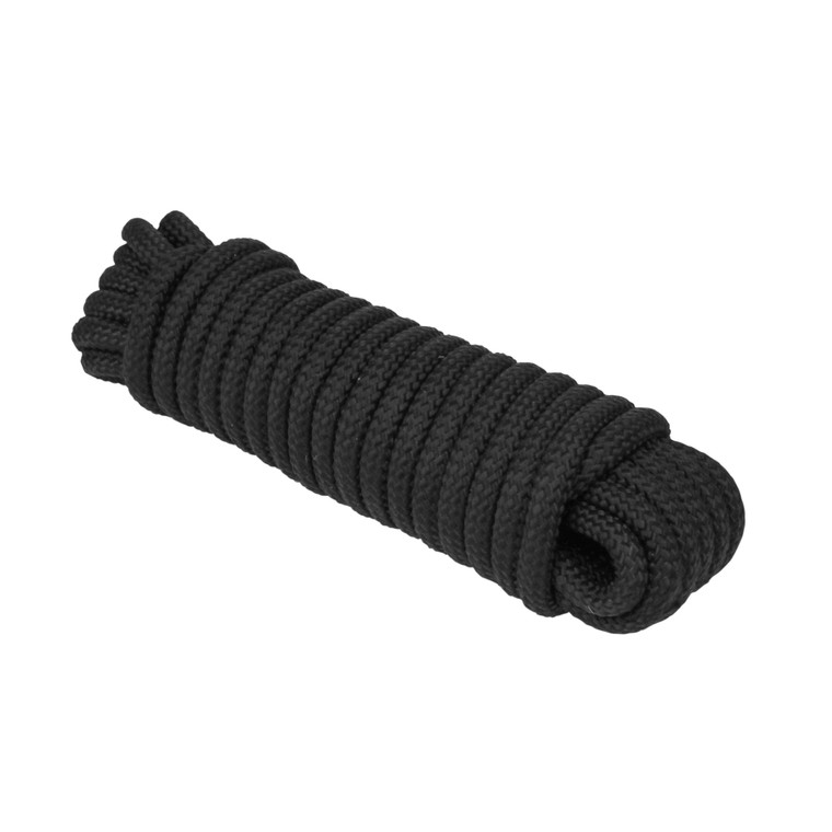 Extreme Max 3008.0331 16-Strand Diamond Braid Utility Rope - 5/8" x 50', Black - 3008.0331
