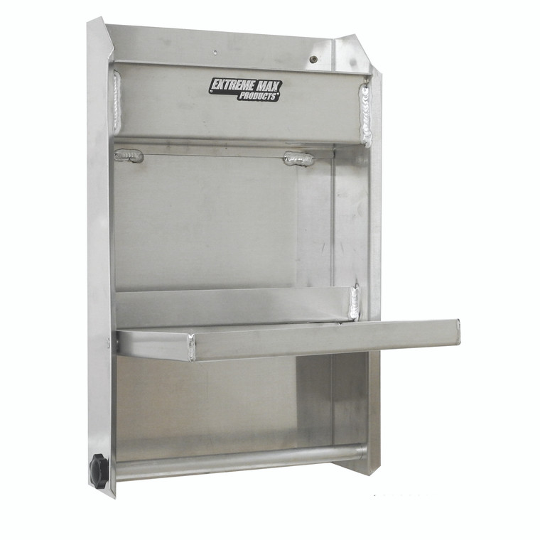 Extreme Max 5001.6053 Junior Aluminum Work Station Storage Cabinet Flip-Out Work Tray with Paper Towel Rack Organizer for Enclosed Race Trailer Shop Garage Storage - 5001.6053 Extreme Max 5001.6053 Junior Aluminum Work Station Storage Cabinet Flip-Out Work Tray with Paper Towel Rack Organizer for Enclosed Race Trailer Shop Garage Storage - 5001.6053
