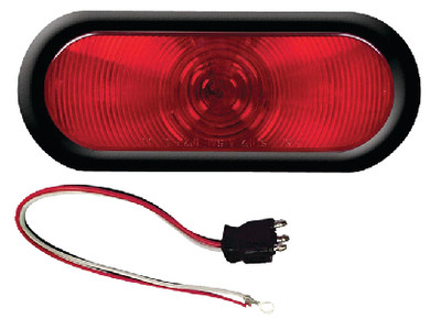 FulTyme RV - Sealed Tail Lite 6  Red Ovl Fl - 1167
