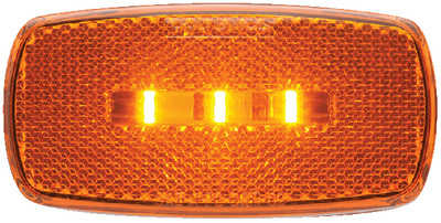 FulTyme RV - Led Mark Lite Oval Blak Amber - 1186