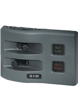 Blue Sea Systems - Panel Wd 12v Fused 2 Pos Gray - 4302