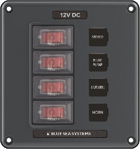 Blue Sea Systems - Pnl Swch H2o Cb 4pos - 4320
