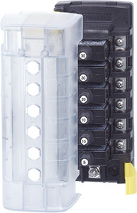 Blue Sea Systems - Brkr Block St Clb 6circ W/gnd - 5052