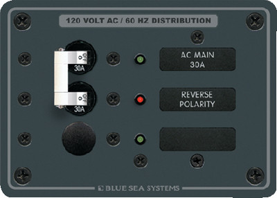 Blue Sea Systems - Panel 120vac Main + 1 Pos - 8029