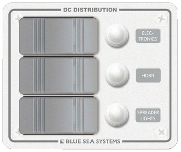 Blue Sea Systems - 3 Pos. Vertical White Panel - 8274