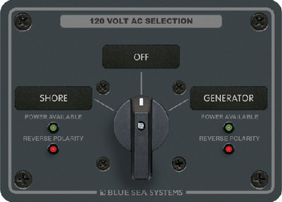 Blue Sea Systems - Ac Rotary Pnl 120vac/32a Off+2 - 8367
