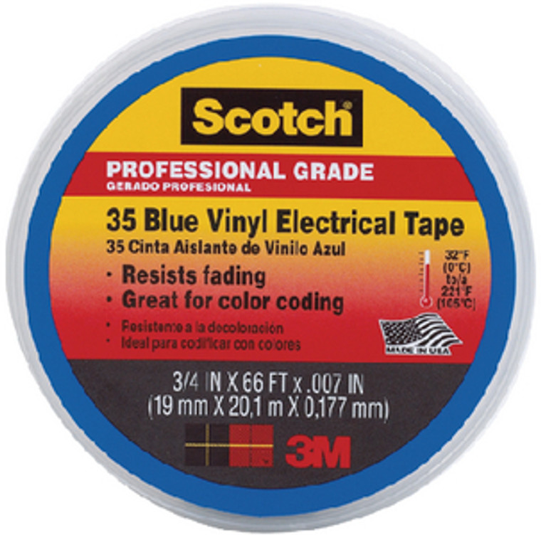 3M Marine - #35 Vinyl Elect Tape 3/4 Blue - 10836 3M Marine - #35 Vinyl Elect Tape 3/4 Blue - 10836