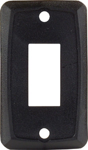 JR Products - Single Face Plate Black - 12855