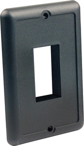 JR Products - Ip66 Single Switch Plate Black - 14045