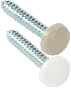 JR Products - Kappet Screws W/coverswhite - 20415