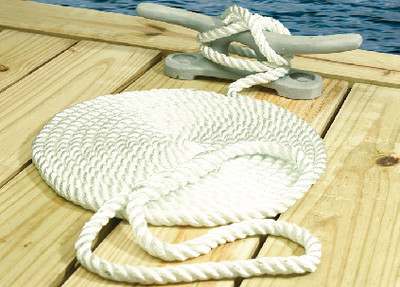 Seachoice - Nylon Dock Line Wh 5/8x20 Clam - 42591