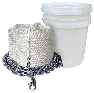 Seachoice - 1/2 X300'rope W 1/4 X15' Chain - 44564