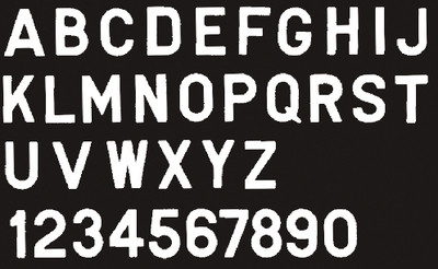 Seachoice - Gothic Letter-white E-10pack - 74551