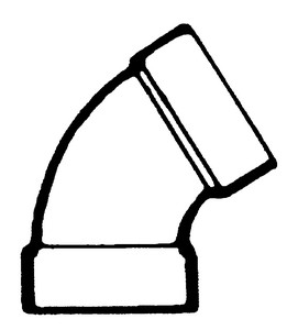 Bristol Products - 60 Elbow 1 1/2in Abs - 632601