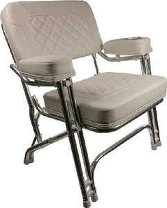Springfield Marine - Premium Deck Chair White - 1080125-CR