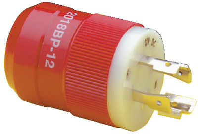 Marinco - Charger Plug(male) 12v Red - 2018BP-12