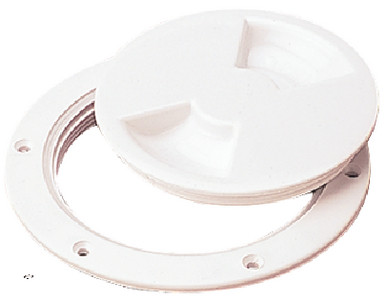 Sea-Dog Line - Deck Plate -screw Out 4in Wht - 337140-1