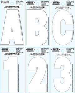 Hardline Products - 3in White B (pkg. Of 10) - 3SCWPB