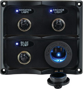 Sea-Dog Line - Toggle Switch(3) Panel W/led - 424623-1