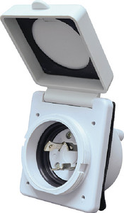 Valterra - Power Inlet 30a White Carded - A10-30INVP