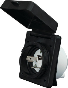 Valterra - Power Inlet 50a Black Carded - A10-50INBKVP