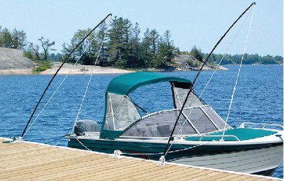 Seachoice - Mooring Whip 8' Black Pair - DE3106S