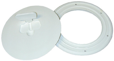 T-H Marine - Cam Lock Deck Plate 8  White - DPCAM82DP