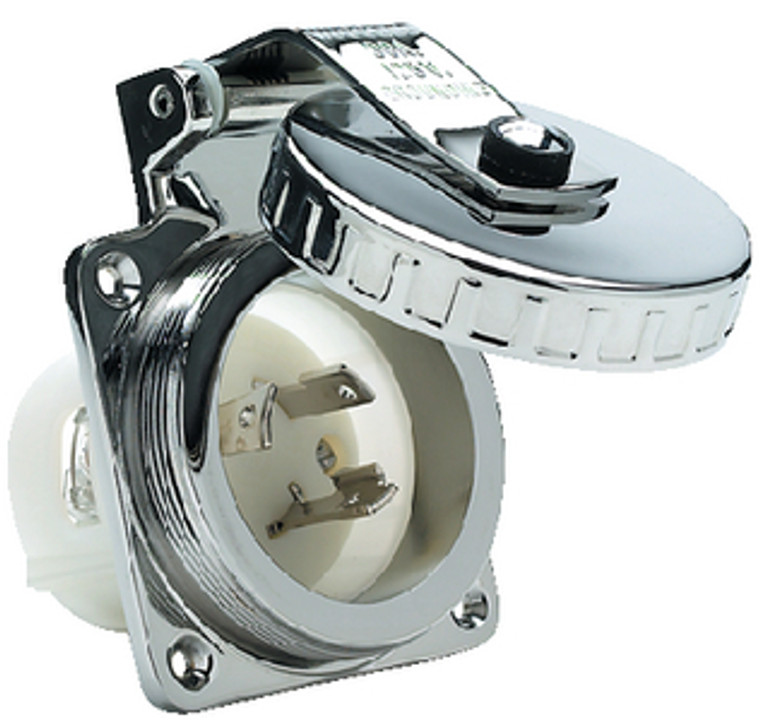 Hubbell - Power Inlet S/s 30 Amp - HBL303SS Hubbell - Power Inlet S/s 30 Amp - HBL303SS