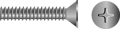 Seachoice - 6-32 X 1 Phil Flat M/s 10/bg - MP0757SC