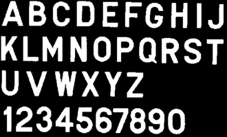 Bernard Engraving - Letter White 3in Stick On In2i - PS30W2