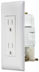 RV Designer - Wht Dual Outlet W/cov-plate - S811