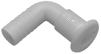 T-H Marine - Thru Hull 1-1/8in 90d Hose Wht - TH1292DP