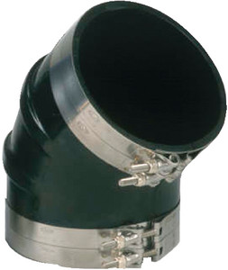 Trident hose - 45 Deg.rub.elbow W/t Clamp 3in - TRL345SS