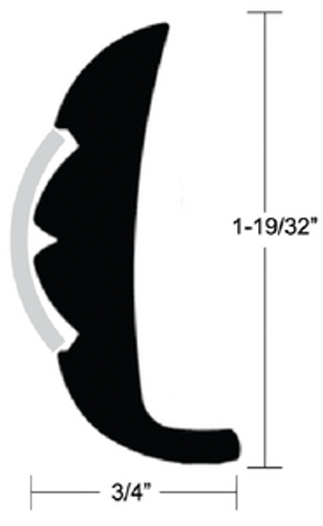 Taco Metals - Rigid Rubrail 20ft White - V21-9866WHC20D Taco Metals - Rigid Rubrail 20ft White - V21-9866WHC20D