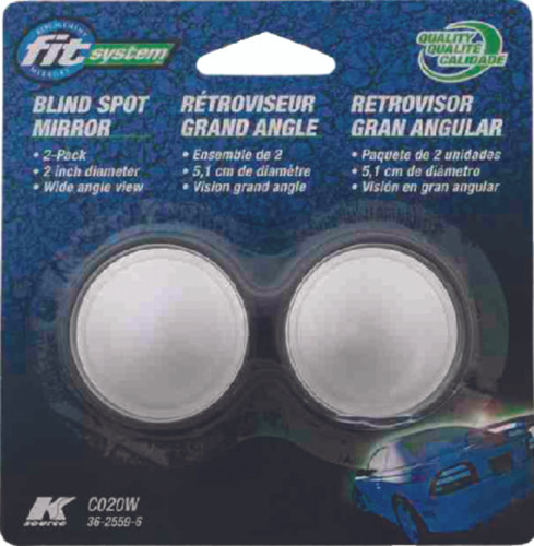 K-Source - Stick On Mirror 2  Round  2pcs - C020W