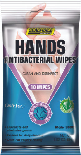 Seachoice - Hand Wipes 10ct 12/box - 90901