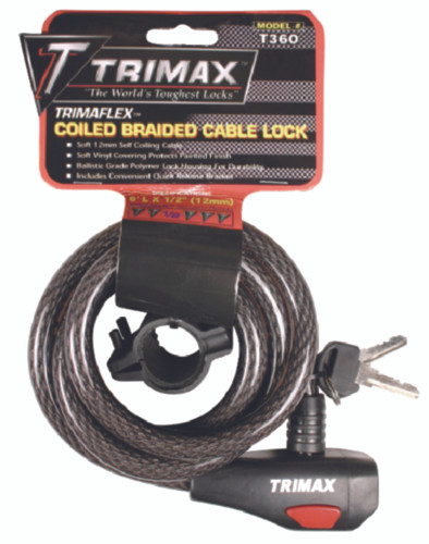 Trimax Locks - Cable Lock W/quick R 72 X 10mm - TKC106