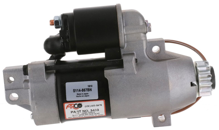 ARCO 3433 Outboard Starter for Yamaha 4-Stroke 150 HP (2004+), 250 HP (2005+), 225 HP (2006+), 13-Tooth Drive Gear - 3433