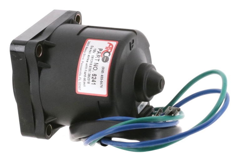 ARCO 6241 Tilt Trim Motor for BRP-OMC 60, 70, 90, 115, 150, 175, 2000 (1991+), 120 (1991-1994), 50 3-Cyl (1995+), 60, 130 V-4, 115-200 (1997+), 225 (1998-1999) - 6241